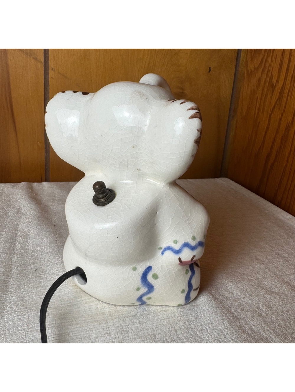 Vintage Elephant Night Light Ceramic Nursery Lamp Plug In Figural Light - Picture 5 of 7